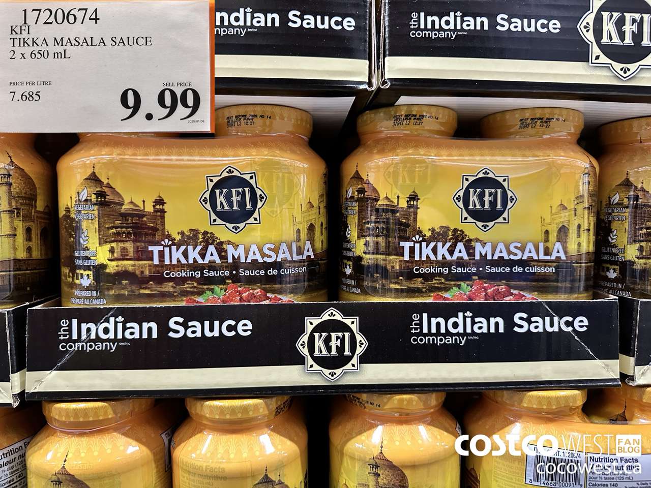 1720674 KFI TIKKA MASALA SAUCE 2 X 650 ML $9.99