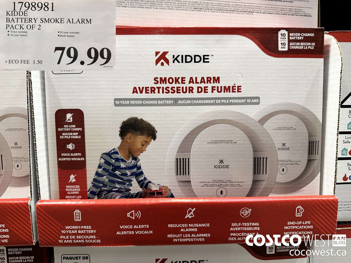 1798981 KIDDE BATTERY SMOKE ALARM PACK OF 2 $79.99