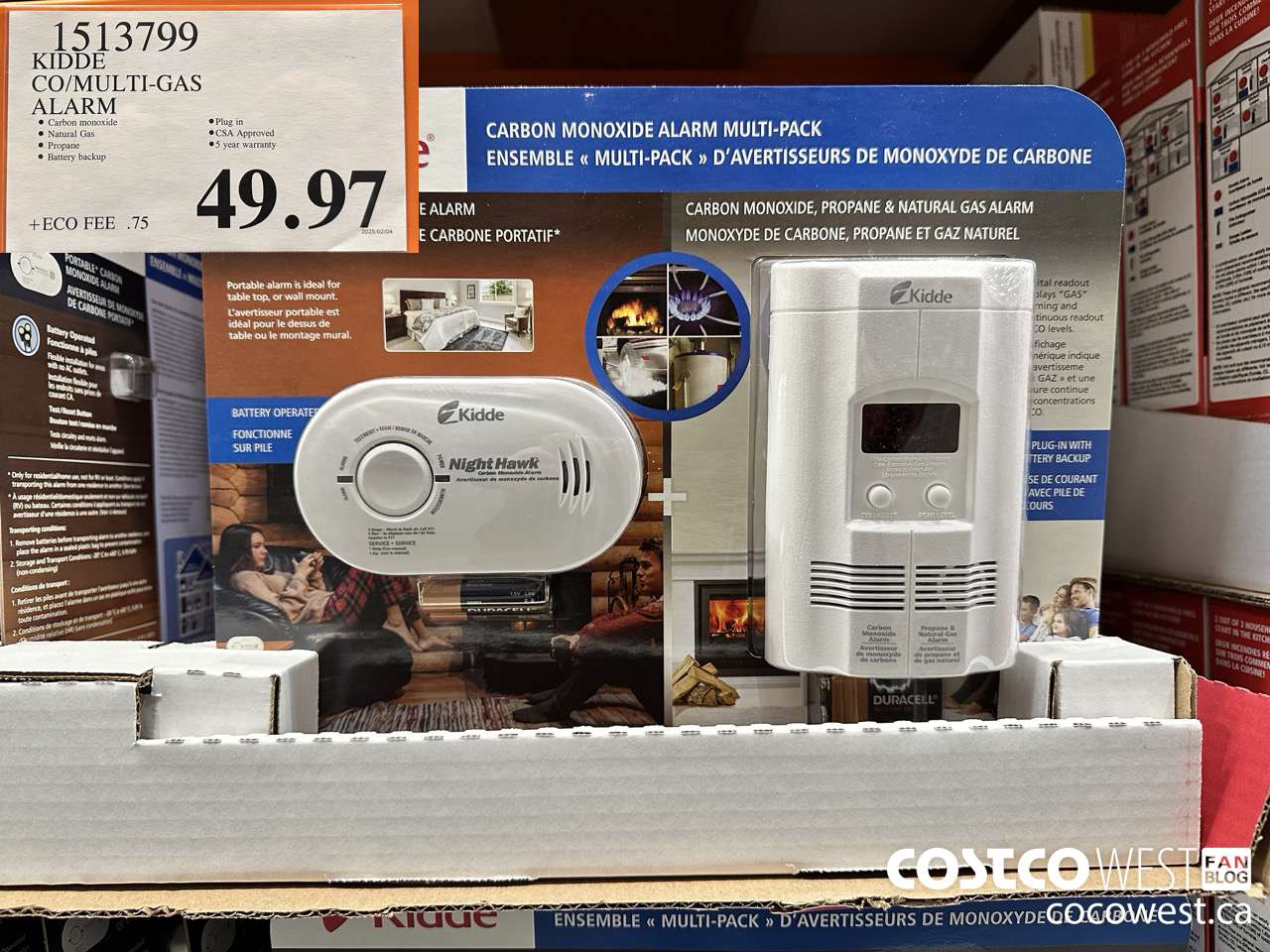 1513799 KIDDE CO/MULTI-GAS ALARM $49.97