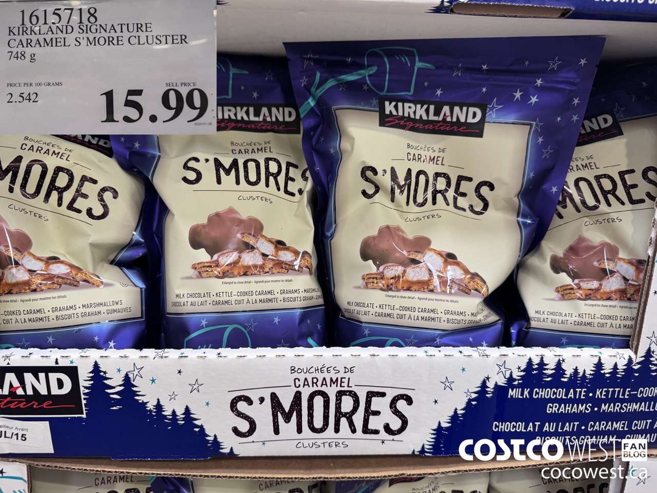 1615718 KIRKLAND SIGNATURE CARAMEL S'MORE CLUSTER 748G $15.99