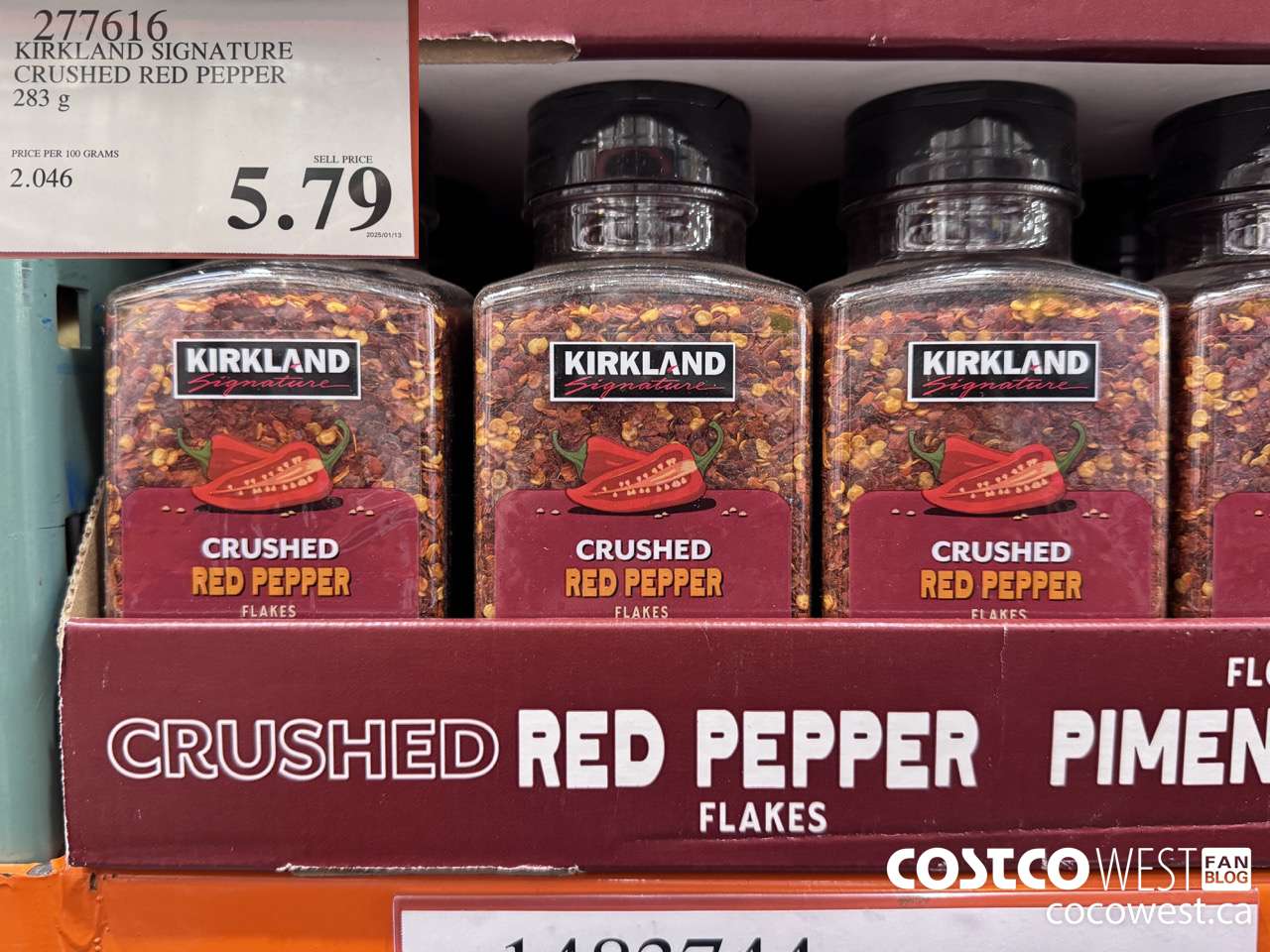 277616 KIRKLAND SIGNATURE CRUSHED RED PEPPER 283 g $5.79