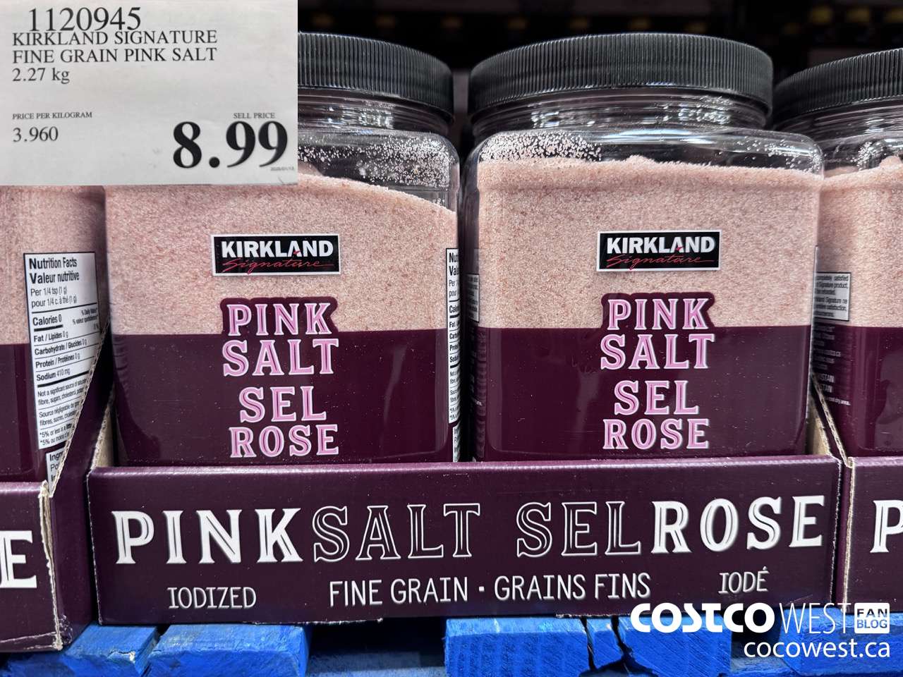 1120945 KIRKLAND SIGNATURE HIMALAYAN PINK SALT 2.27 kg $8.99