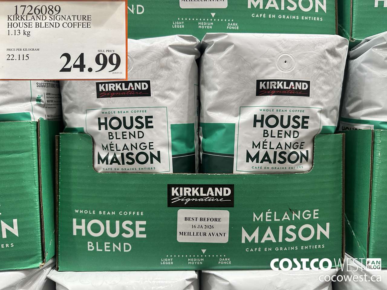 1726089 KIRKLAND SIGNATURE HOUSE BLEND COFFEE 1.13 KG $24.99
