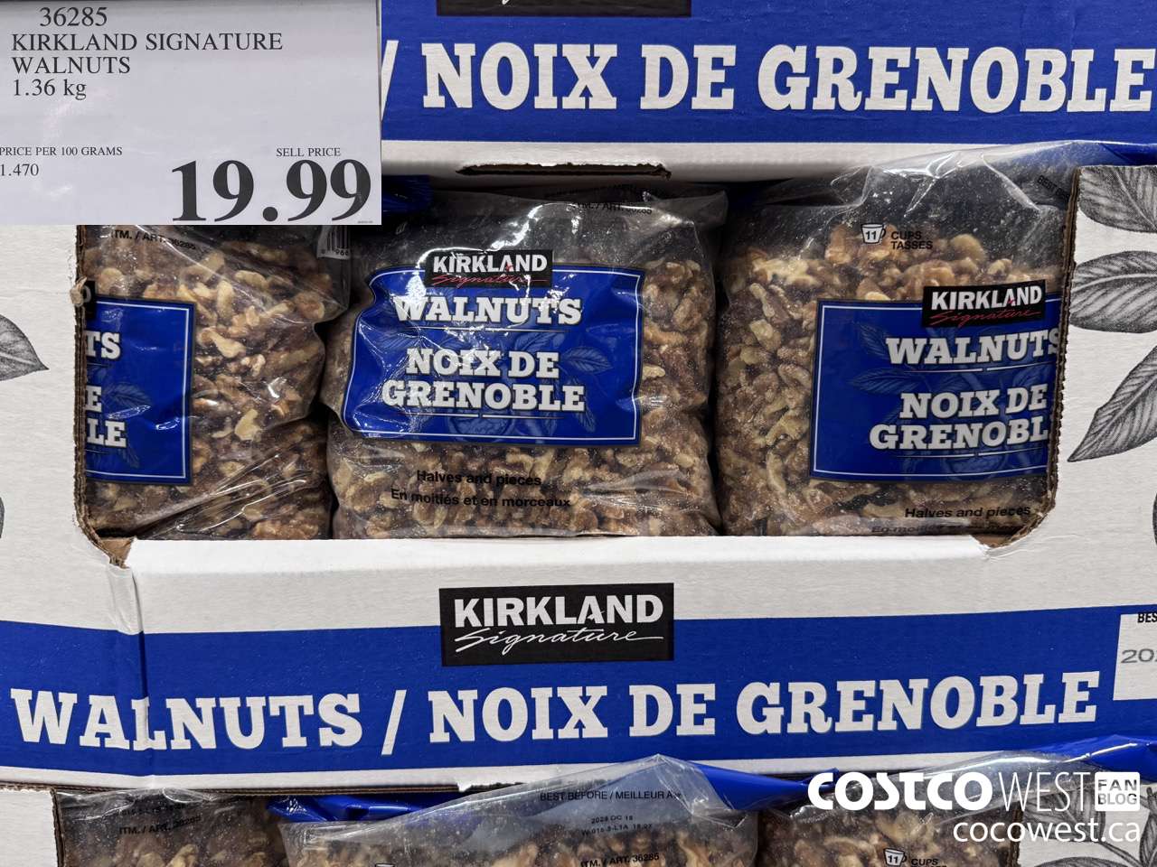 36285 KIRKLAND SIGNATURE WALNUTS 1.36 kg $19.99
