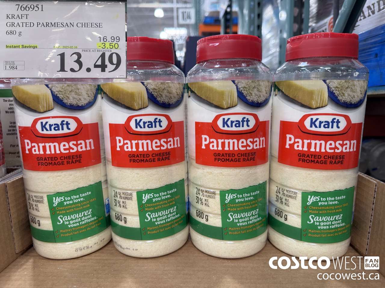 680 KRAFT CHEESE SLICES 1.25 kg ($3.50 INSTANT SAVINGS EXPIRES ON 2025-02-16) $13.49