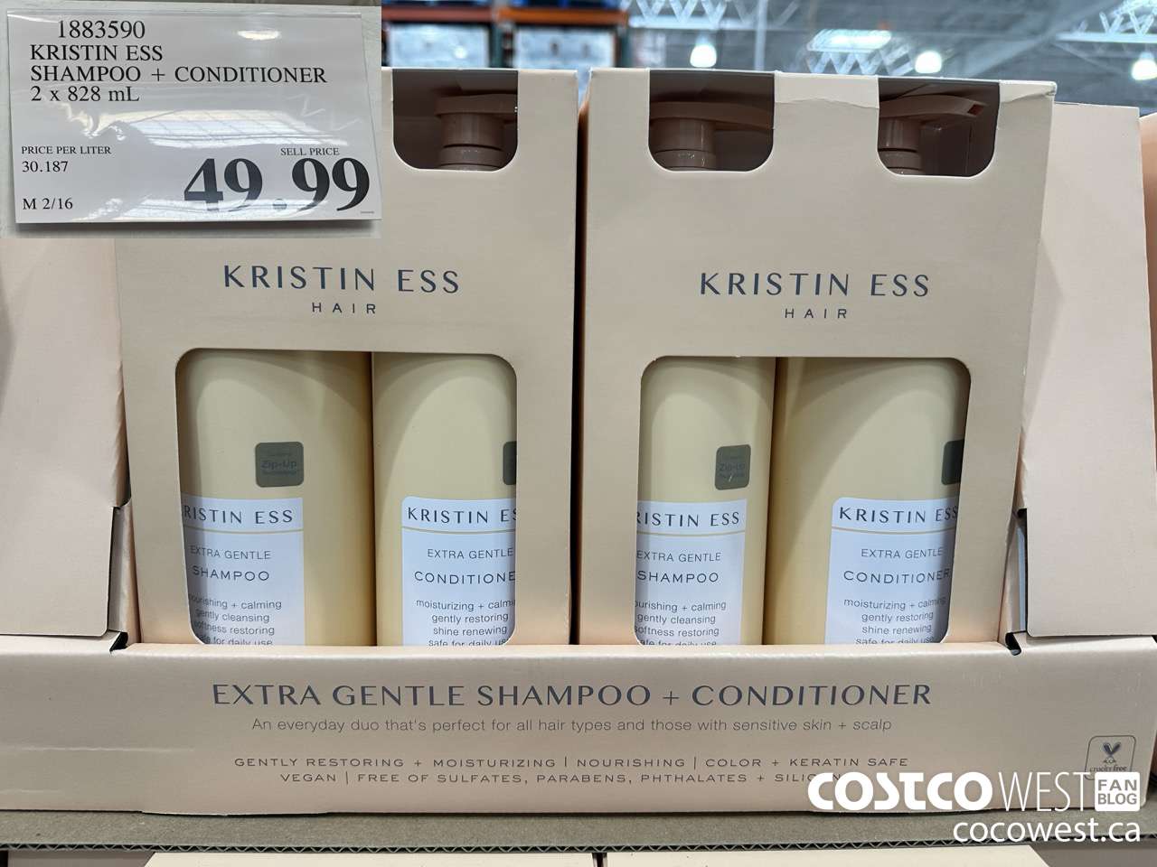 1883590 KRISTIN ESS SHAMPOO + CONDITIONER 2 X 828ML $49.99