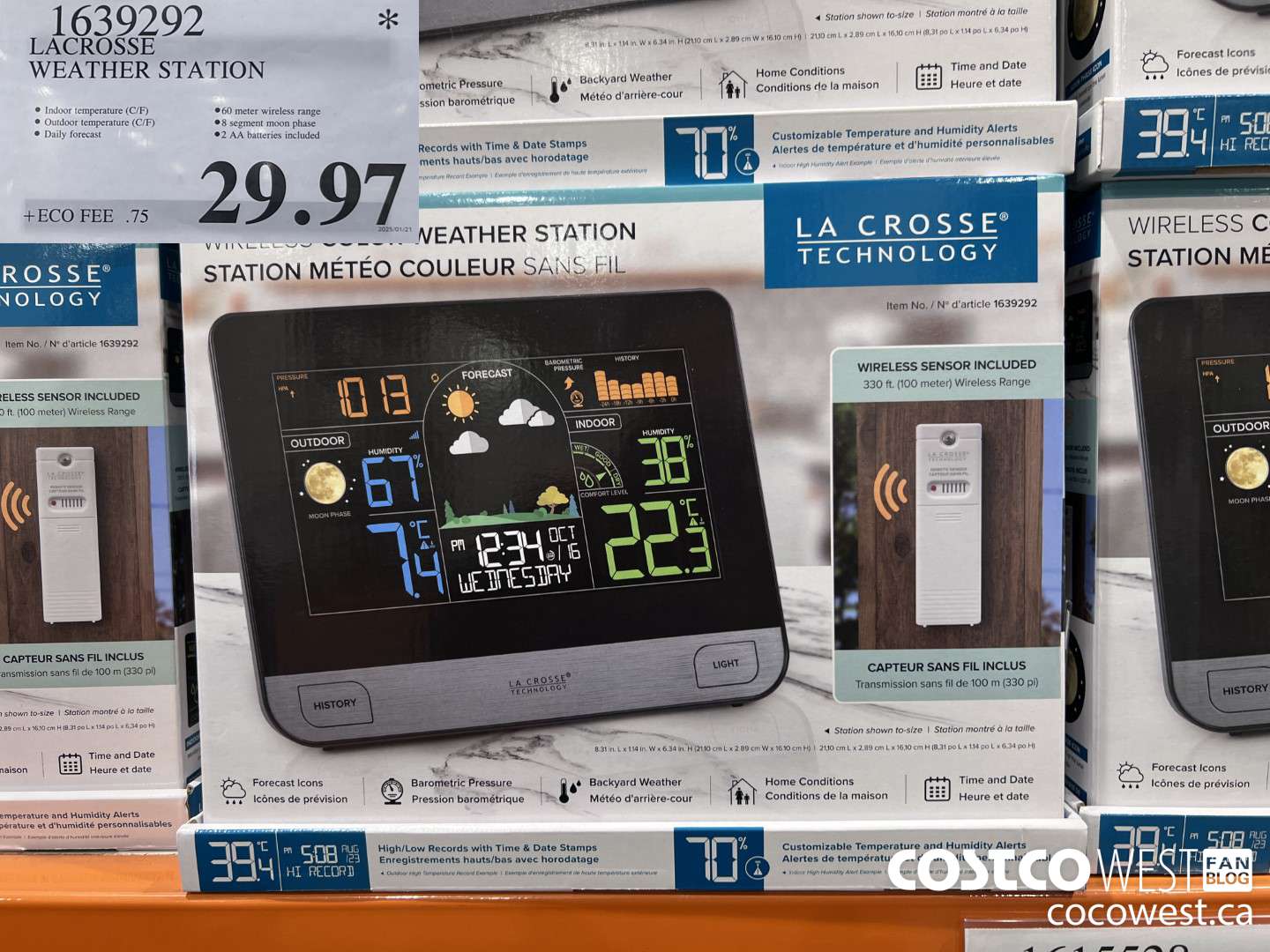 1639292 LACROSSE WEATHER STATION $29.97