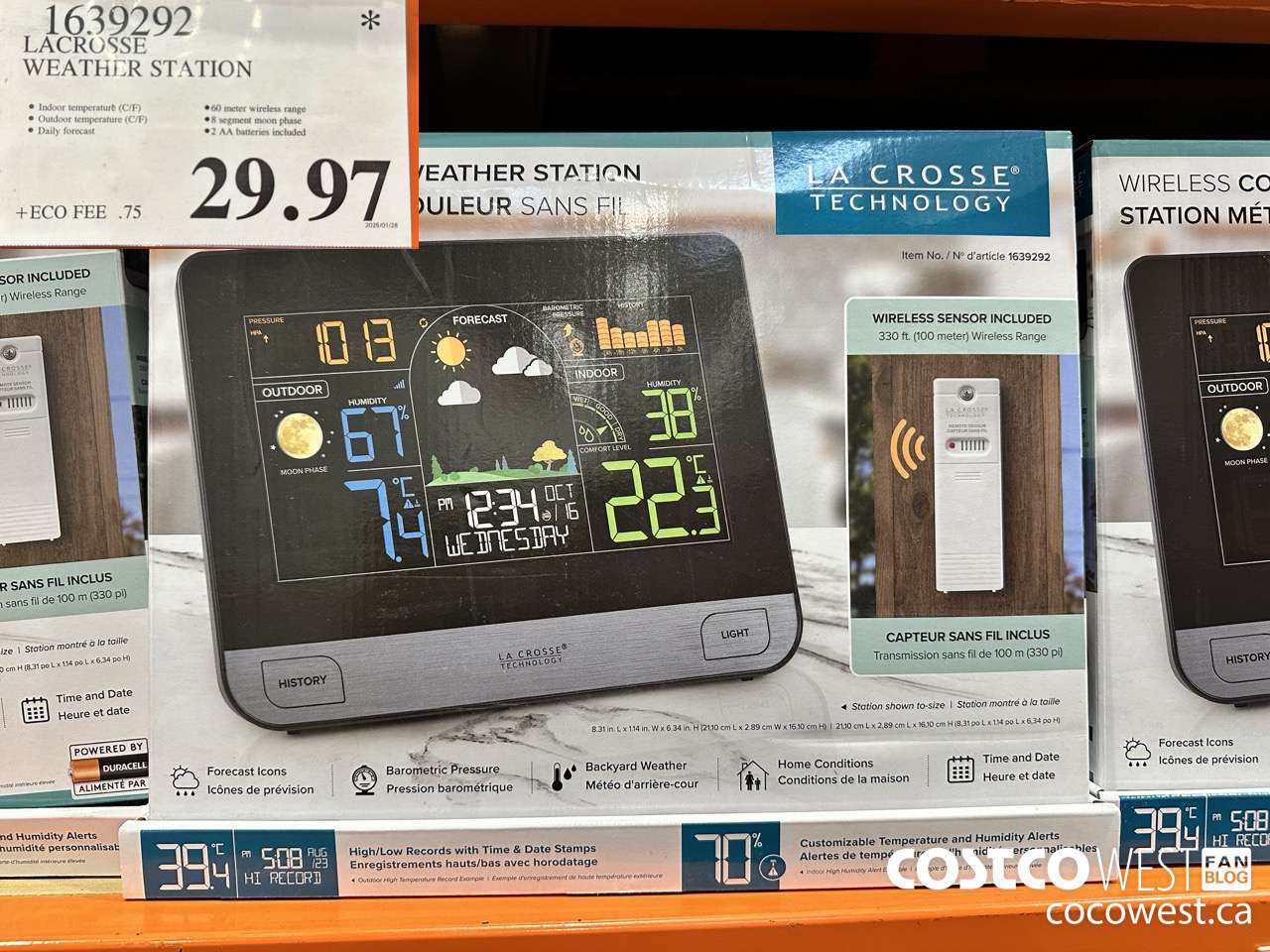 1639292 LACROSSE WEATHER STATION $29.97