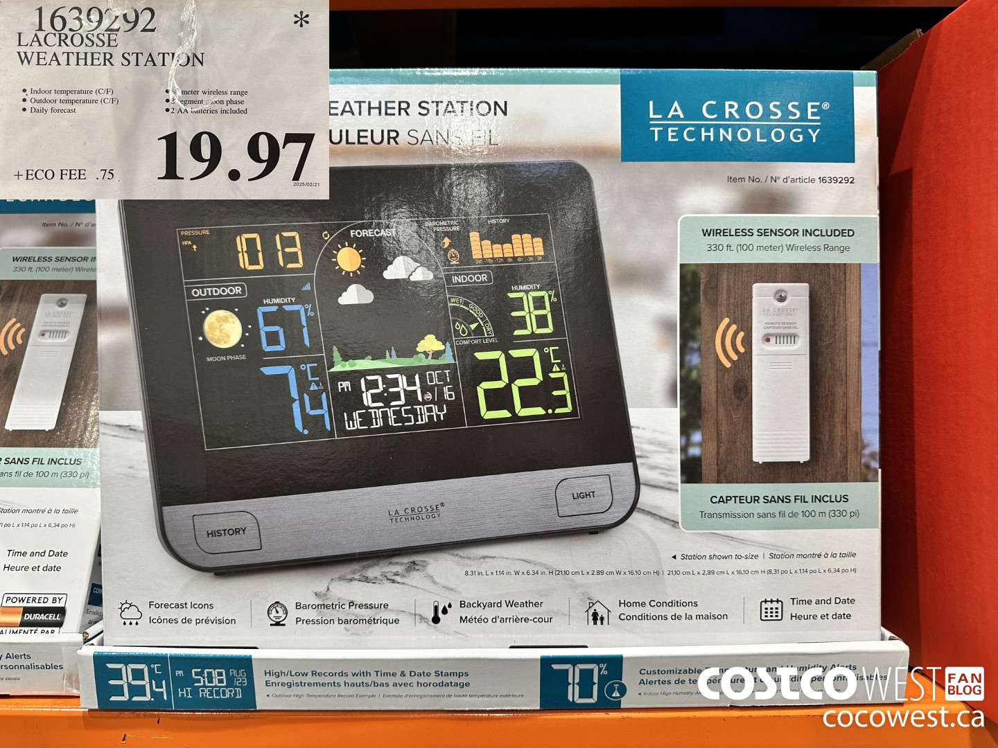 1639292 LACROSSE WEATHER STATION $19.97