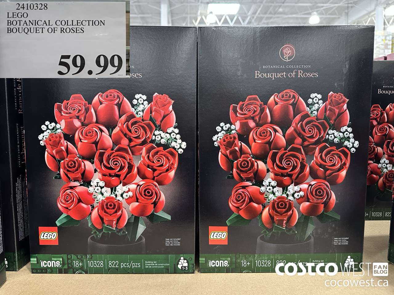 2410328 LEGO BOTANICAL COLLECTION BOUQUET OF ROSES $59.99