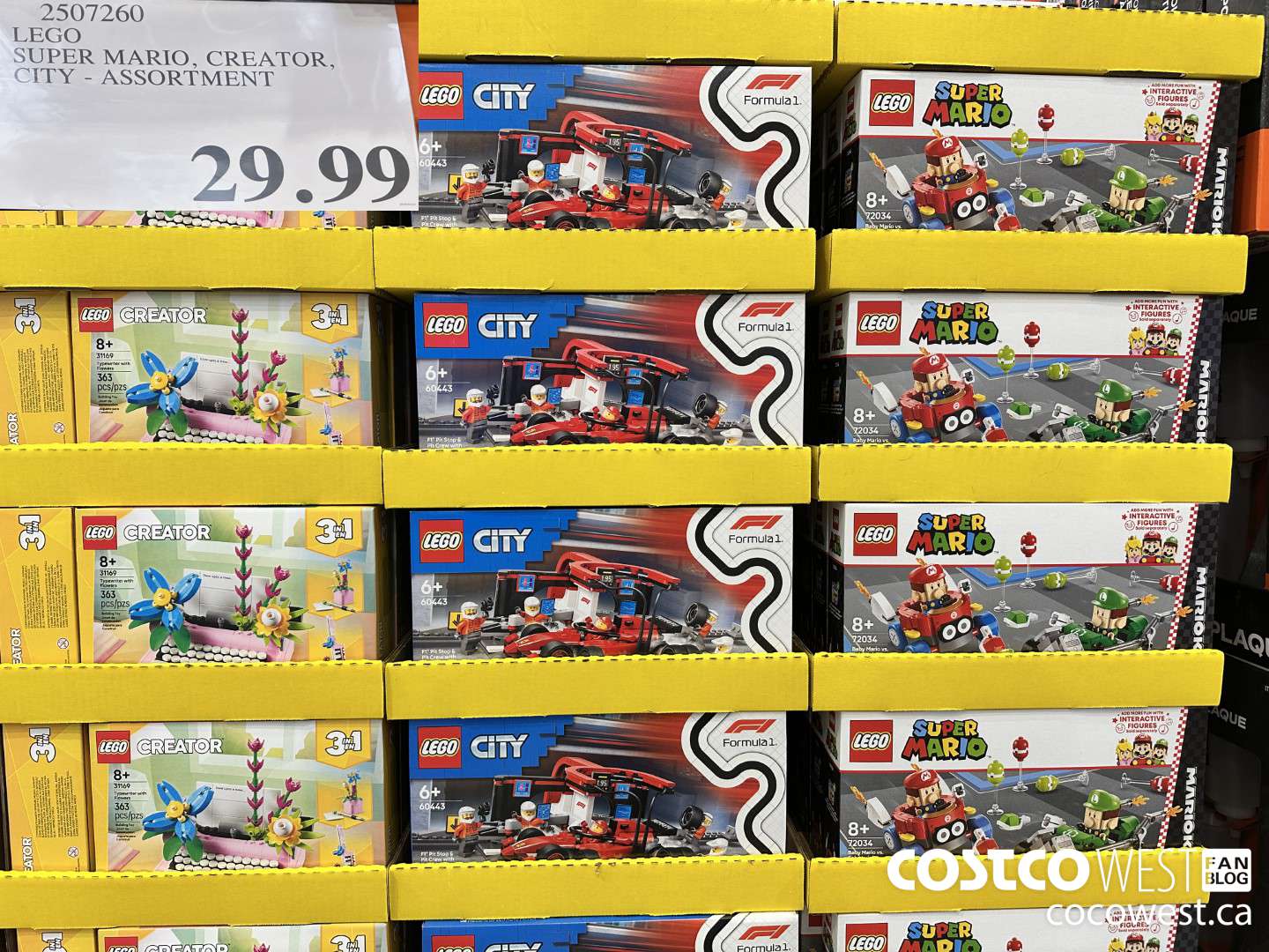 2507260 LEGO SUPEK MAIRIO, CREATOR, CITY - ASSORTMENT $29.99