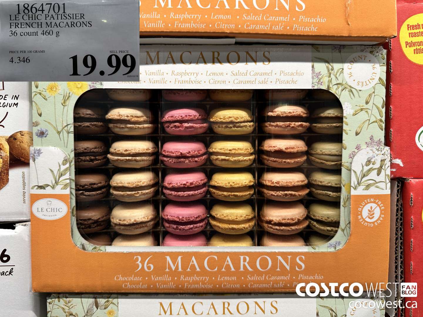 1864701 LE CHIC PATISSIER FRENCH MACARONS 36 count 460 g $19.99