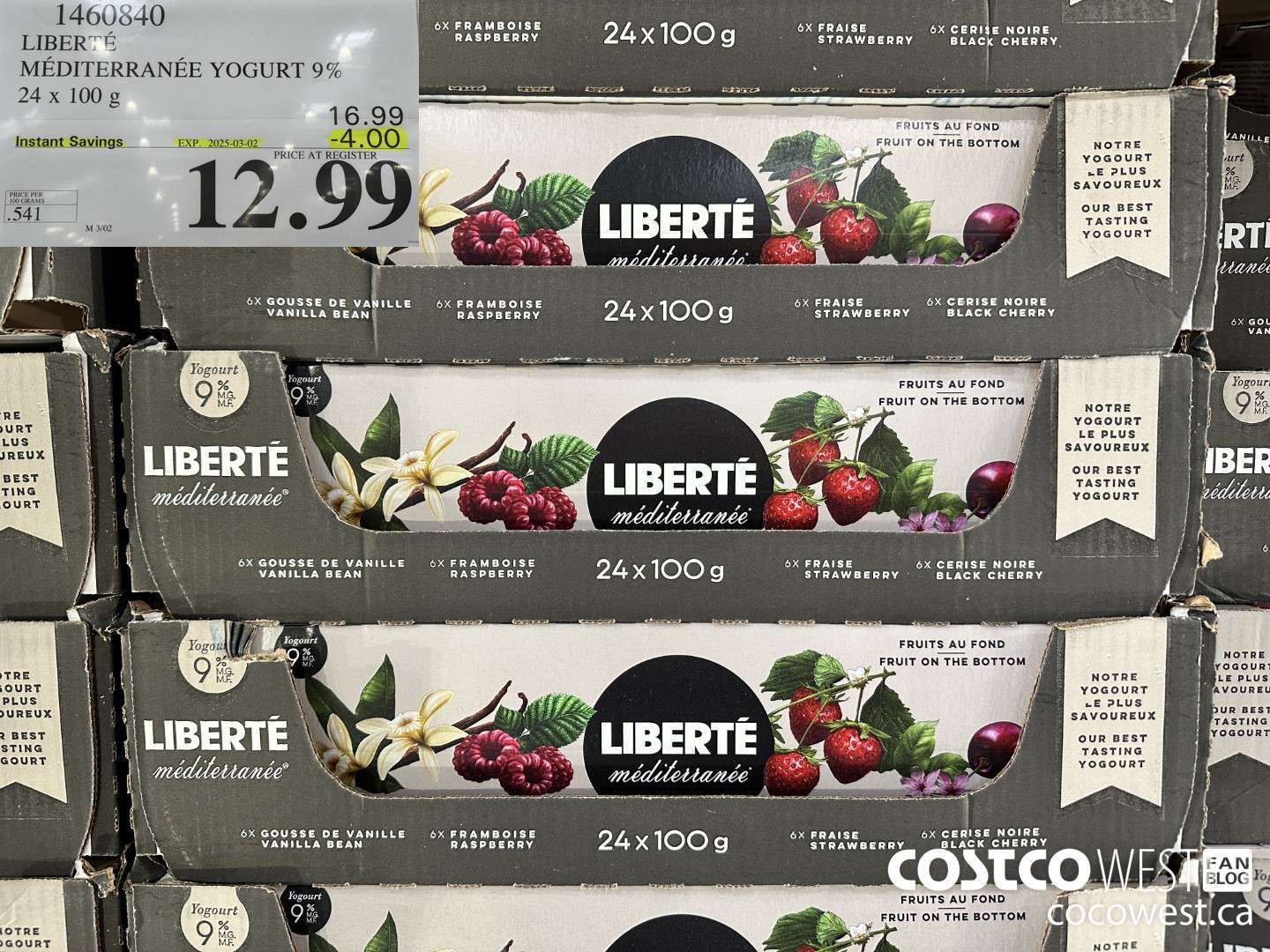 1460840 LIBERTE MEDITERRANEE YOGURT 9% 24 x 100 g ($4.00 INSTANT SAVINGS EXPIRES ON 2025-03-02) $12.99