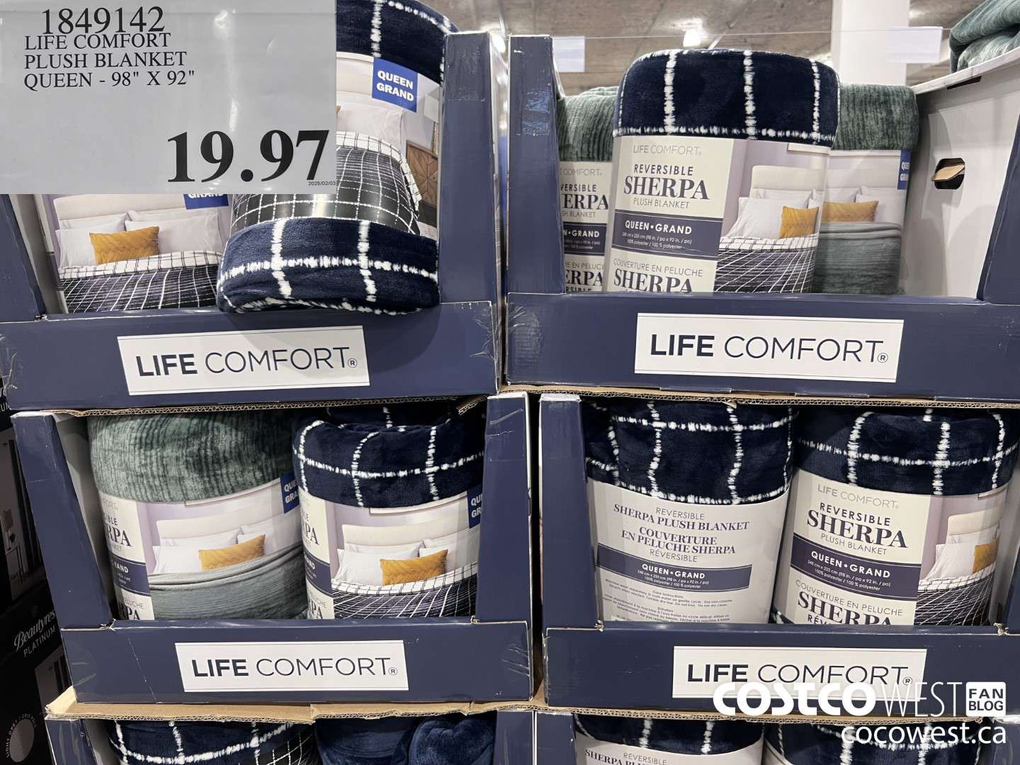 1849142 LIFE COMFORT PLUSH BLANKET QUEEN 98