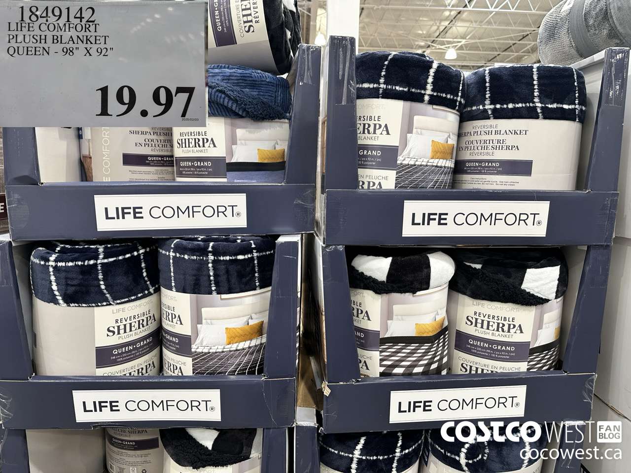 1849142 LIFE COMFORT PLUSH BLANKET QUEEN 98