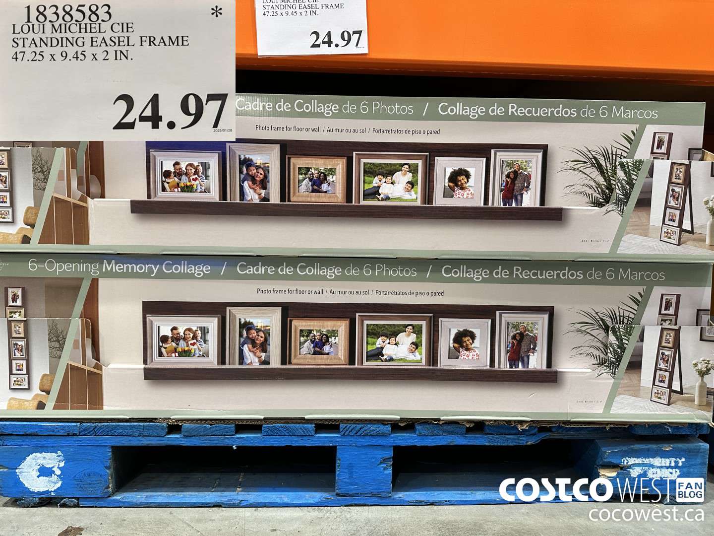 1838583 LOUI MICHEL CIE STANDING EASEL FRAME 47.25 X 9.45 X 2 IN $24.97