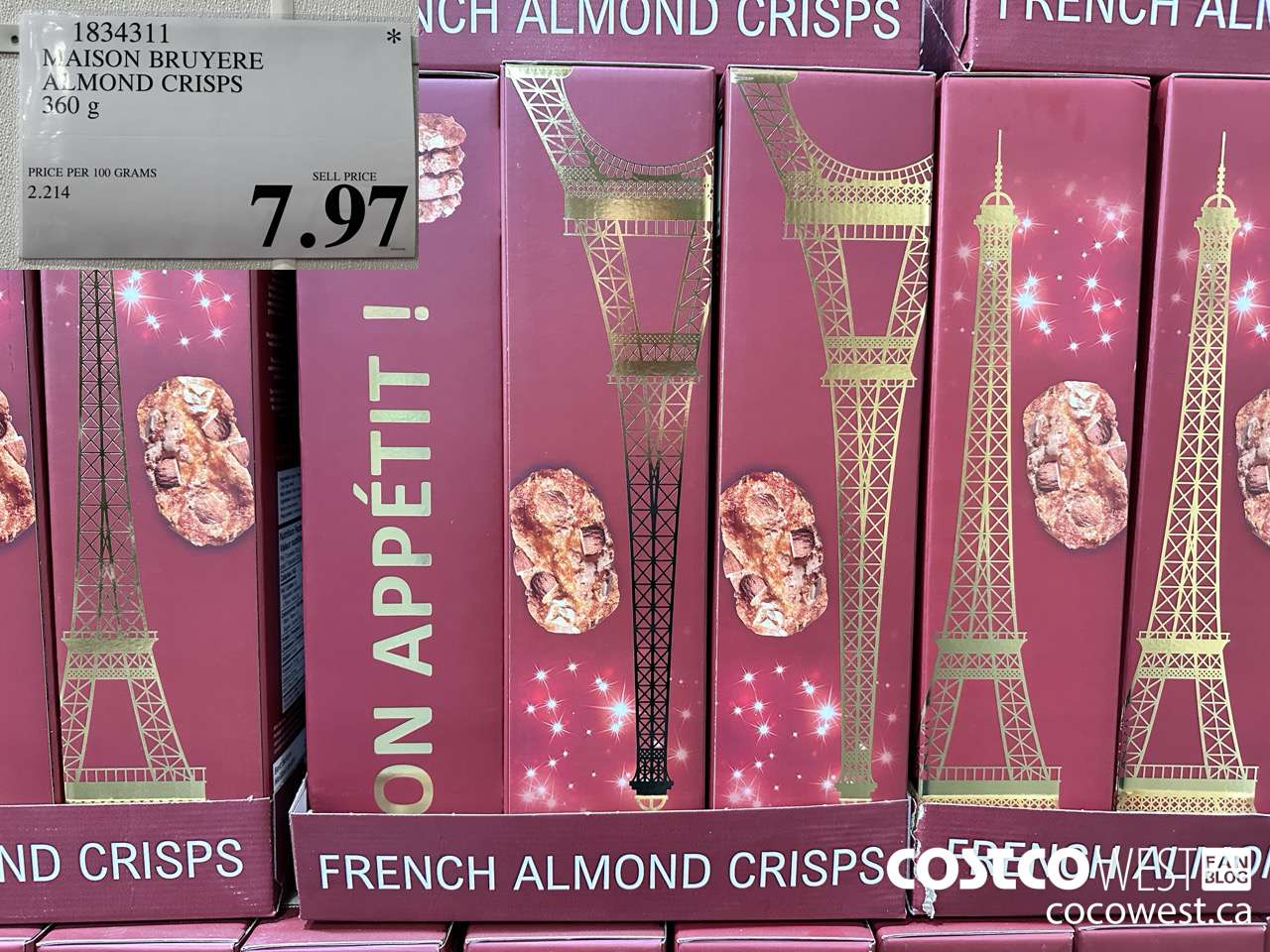 1834311 MAISON BRUYERE ALMOND CRISPS 360G $7.97