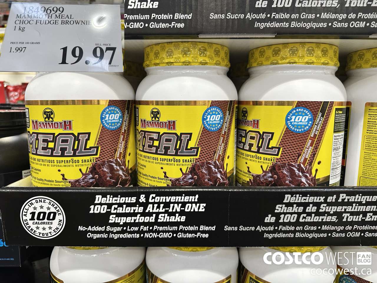 1849699 MAMMOTH MEAL CHOC FUDGE BROWNIE 1 kg $19.97