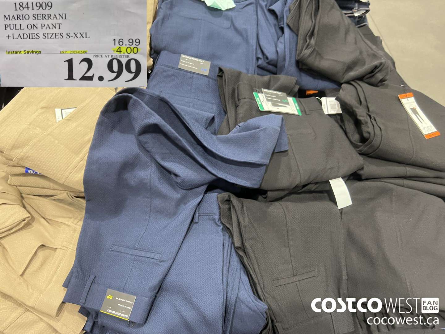 1841909 MARIO SERRANI PULL ON PANT LADIES SIZES S-XXL ($4.00 INSTANT SAVINGS EXPIRES ON 2025-02-06) $12.99