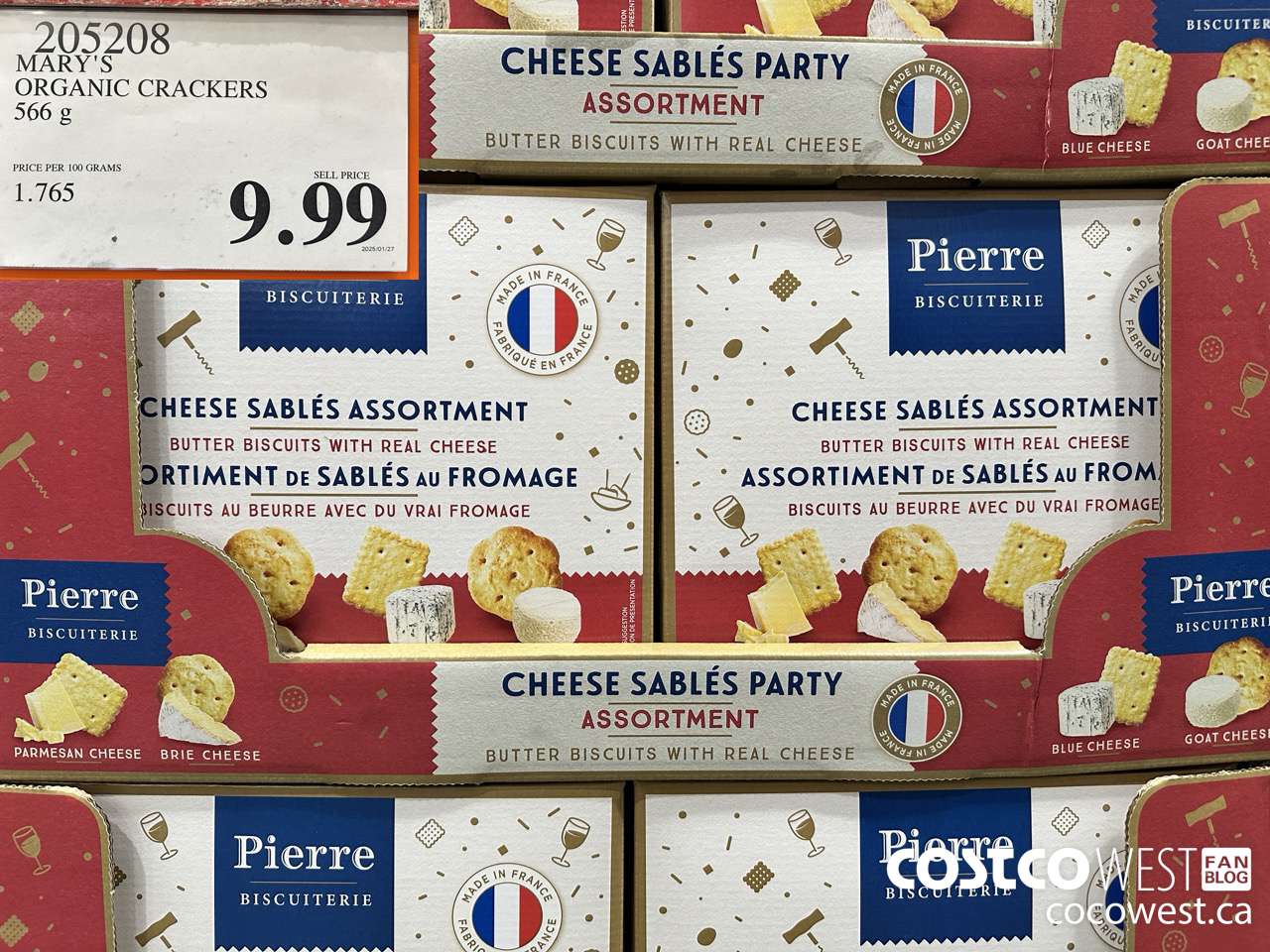 205208 MARY'S ORGANIC CRACKERS 566G $9.99