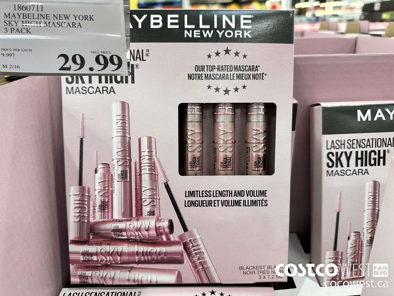1860711 MAYBELINE NEW YORK SKY HIGH MASCARA 3 PACK $29.99
