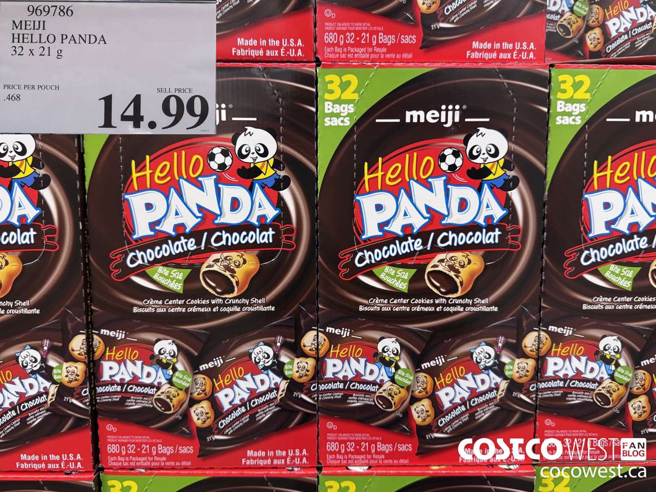 969786 MEIJI HELLO PANDA 32 x 21 g $14.99