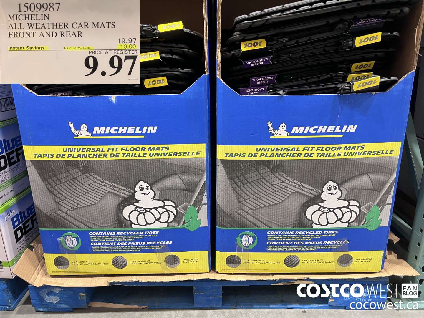 1509987 MICHELIN ALL WEATHER CAR MATS FRONT AND REAR ($10.00 INSTANT SAVINGS EXPIRES ON 2025-01-26) $9.97
