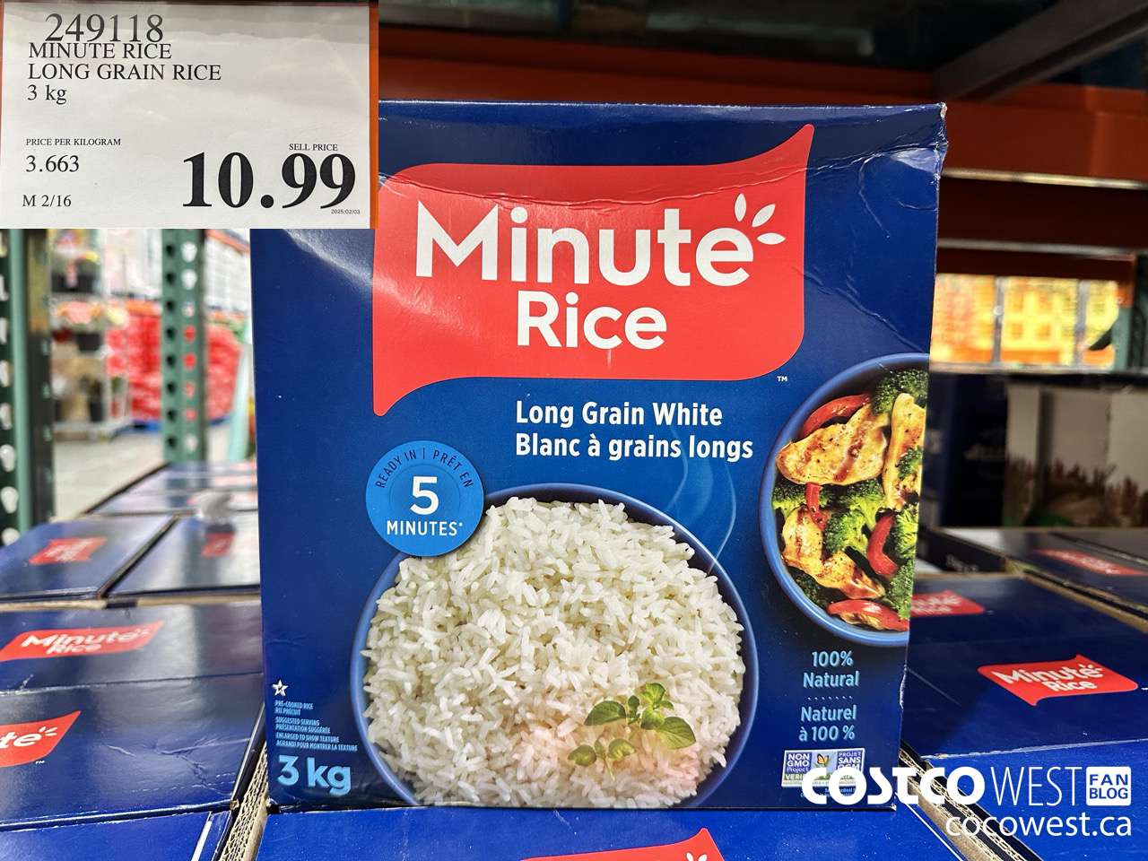 249118 MINUTE RICE INSTANT WHITE RICE 3 kg $10.99