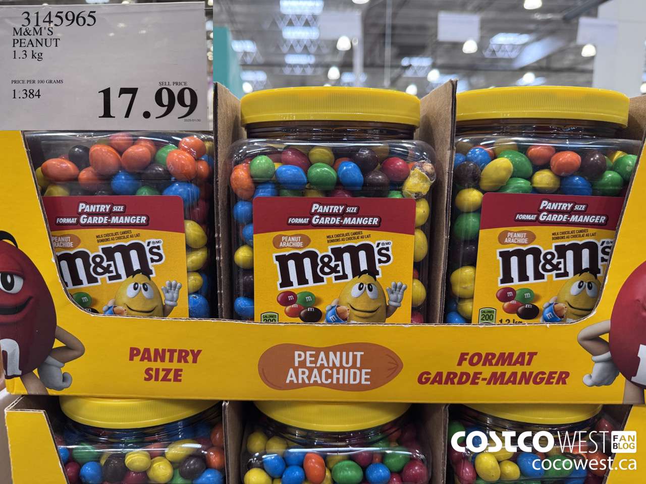 3145965 M&M'S PEANUT 1.3 KG $17.99
