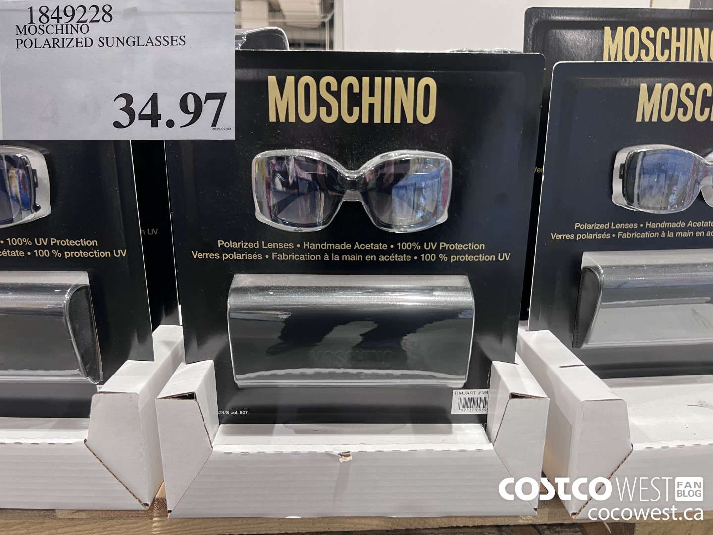 1849228 MOSCHINO POLARIZED SUNGLASSES $34.97