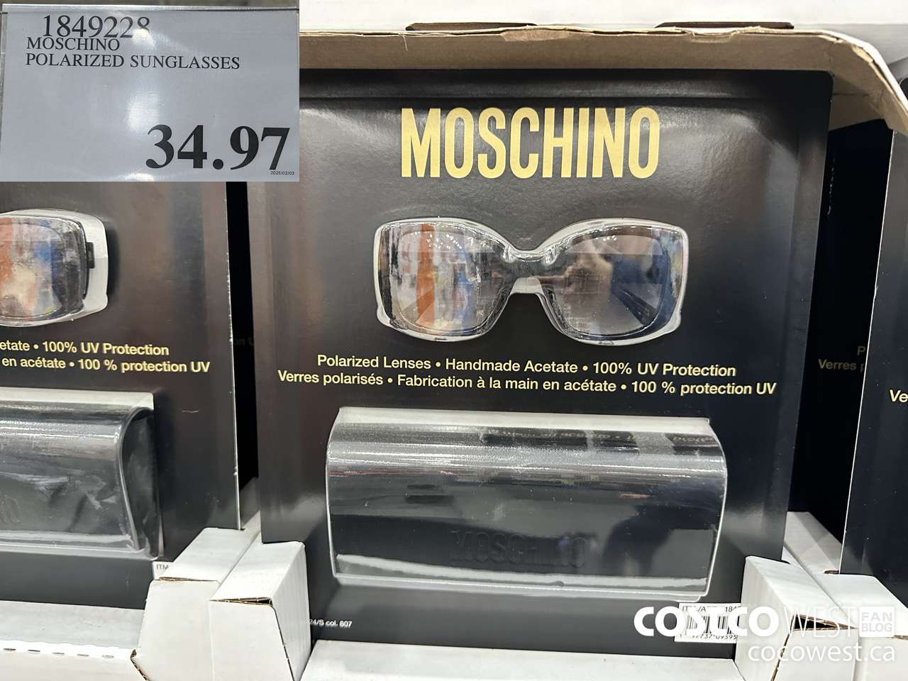 1849228 MOSCHINO POLARIZED SUNGLASSES $34.97