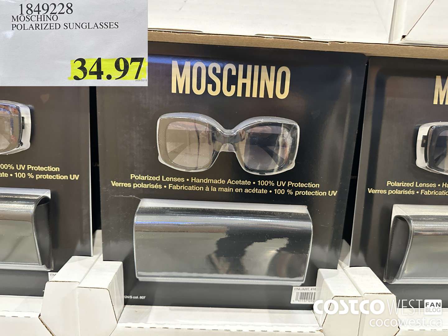 1849228 MOSCHINO POLARIZED SUNGLASSES $34.97
