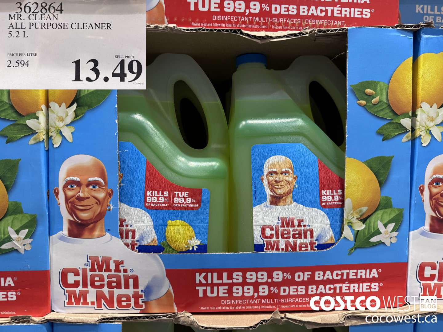 362864 MR. CLEAN ALL PURPOSE CLEANER 5.2 L $13.49