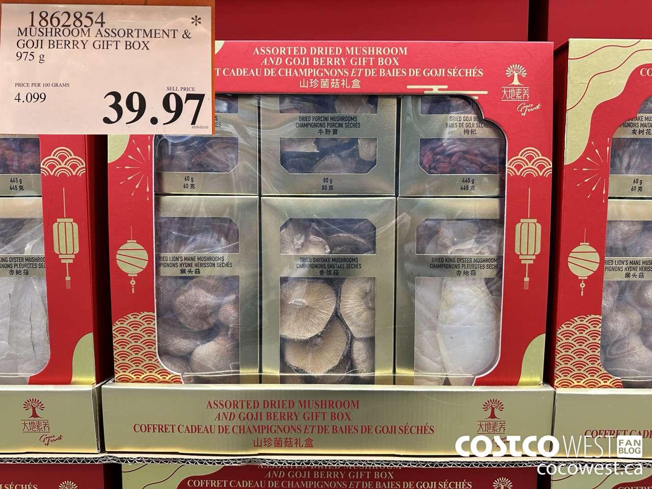 1862854 MUSHROOM ASSORTMENT & GOJI BERRY GIFT BOX 975G $39.97