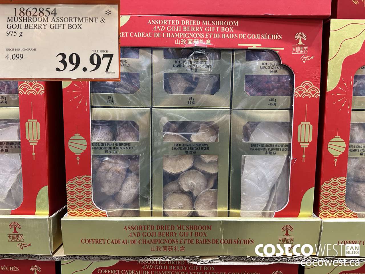 1862854 MUSHROOM ASSORTMENT & GOJI BERRY GIFT BOX 975G $39.97