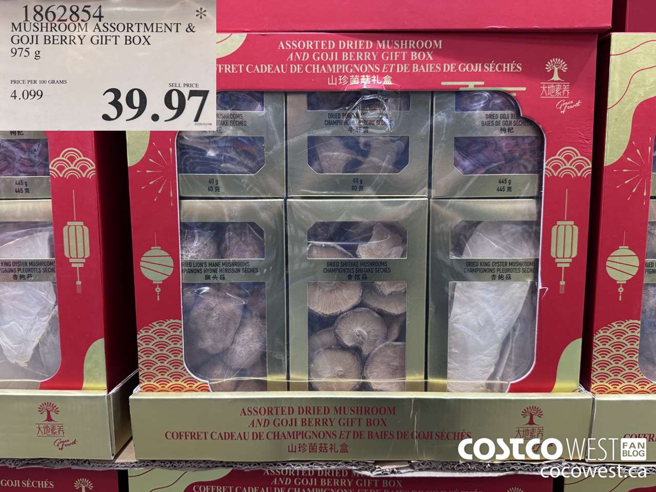 1862854 MUSHROOM ASSORTMENT & GOJI BERRY GIFT BOX 975G $39.97