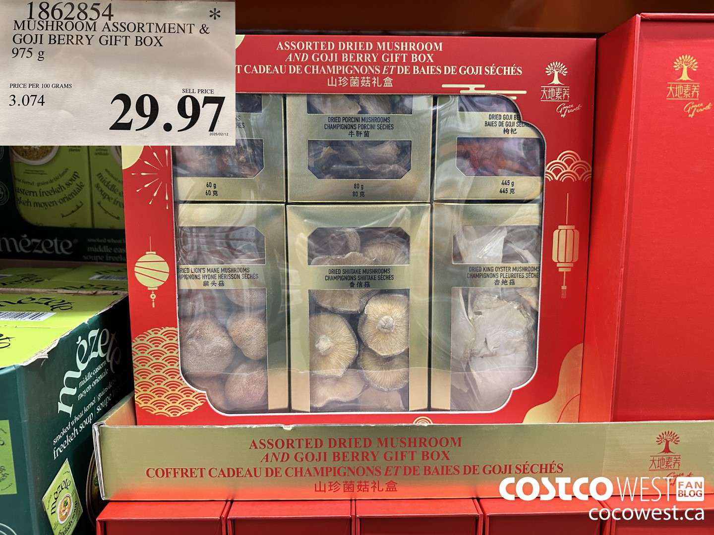 1862854 MUSHROOM ASSORTMENT & GOJI BERRY GIFT BOX 975G $29.97