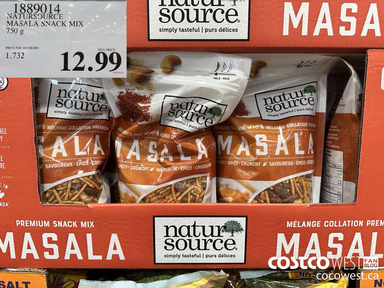 1889014 NATURALSOURCE MASALA SNACK MIX 750G $12.99