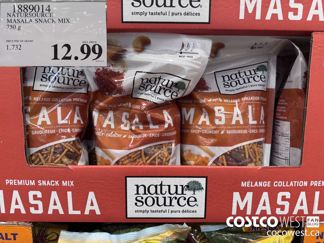 1889014 NATURALSOURCE MASALA SNACK MIX 750G $12.99