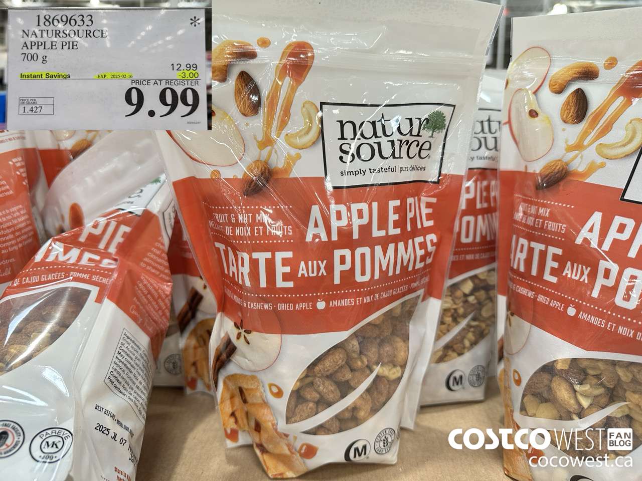 1869633 NATURESOURCE APPLE PIE 700G ($9.00 INSTANT SAVINGS EXPIRES ON 2025-02-16) $9.99