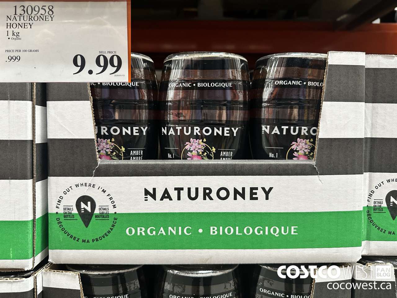 130958 NATURONEY ORGANIC HONEY 1 kg $9.99