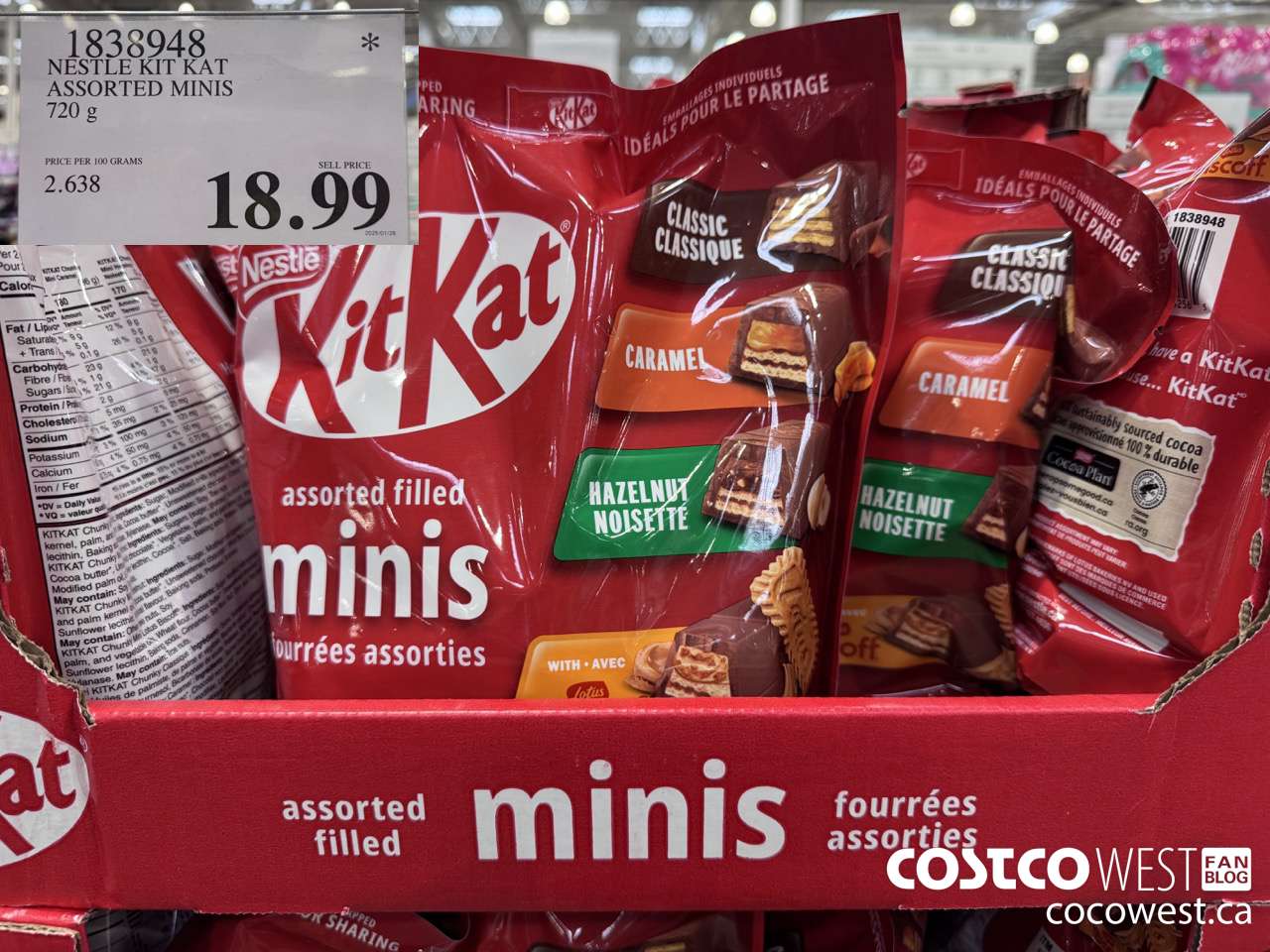 1838948 NESTLE KIT KAT ASSORTED MINIS 720G $18.99