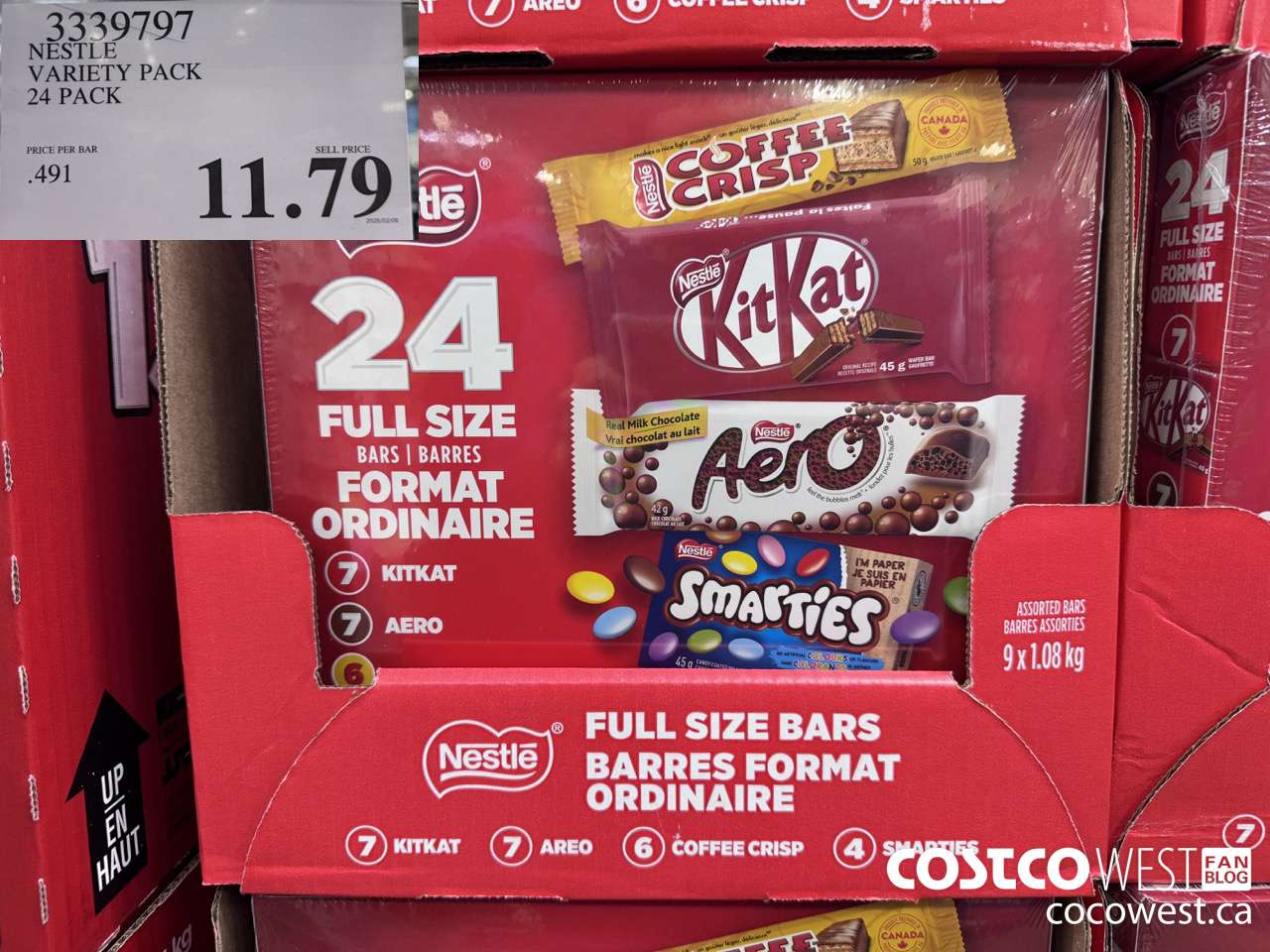 3339797 NESTLE VARIETY PACK 24 PACK $11.79