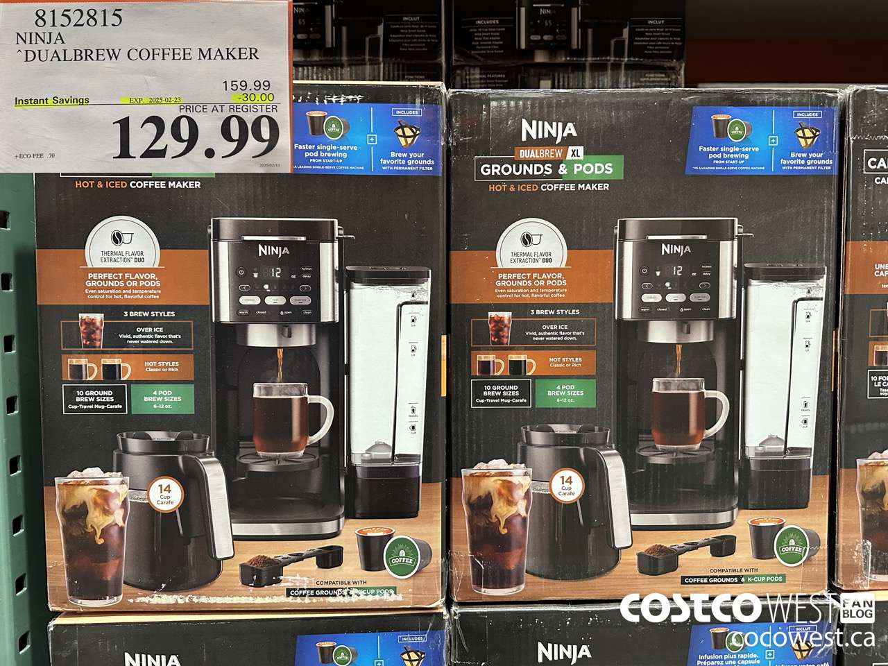 8152815 NINJA DUALBREW COFFEE MAKER ($30.00 INSTANT SAVINGS EXPIRES ON 2025-02-23) $129.99