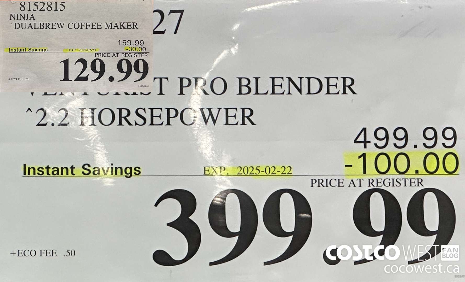 8152815 NINJA DUALBREW COFFEE MAKER ($30.00 INSTANT SAVINGS EXPIRES ON 2025-02-23) $129.99