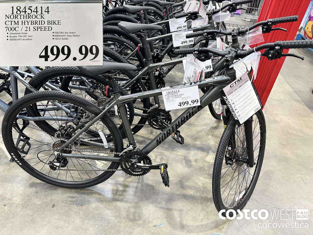 1845414 NORTHROCK CTM HYBRID BIKE 700C/21 SPEED $499.99