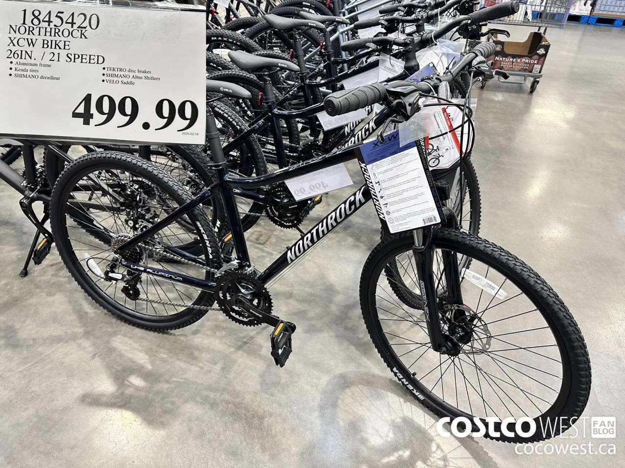 1845420 NORTHROCK XCW BIKE 26IN/21 SPEED $499.99