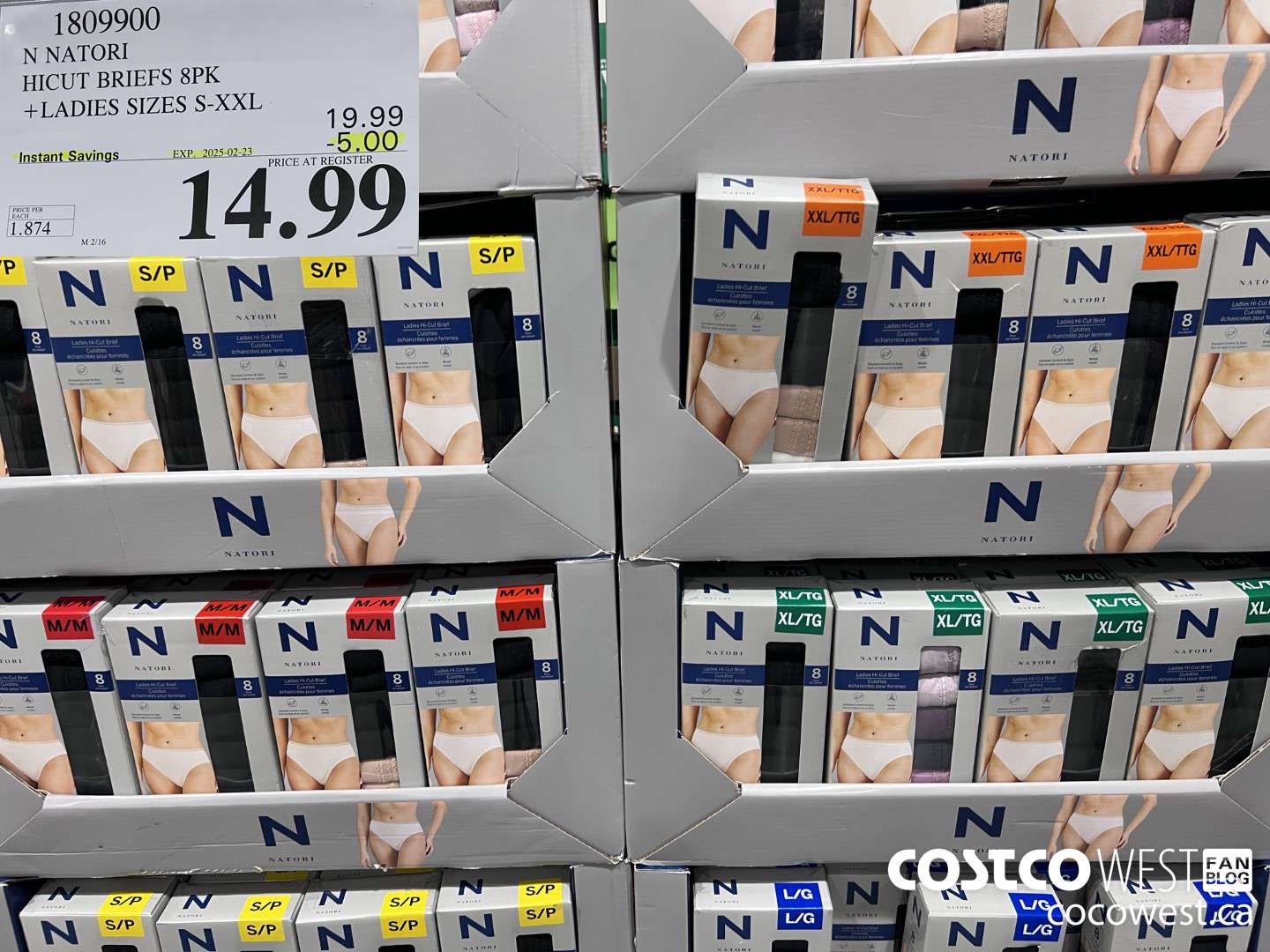 1809900 N NATORI HICUT BRIEFS 8PK LADIES SIZES S-XXL ($5.00 INSTANT SAVINGS EXPIRES ON 2025-02-23) $14.99