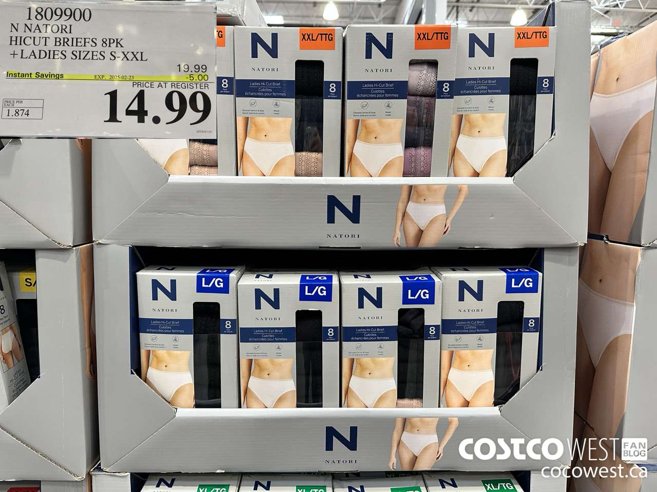 1809900 N NATORI HICUT BRIEFS 8PK LADIES SIZES S-XXL ($5.00 INSTANT SAVINGS EXPIRES ON 2025-02-23) $14.99