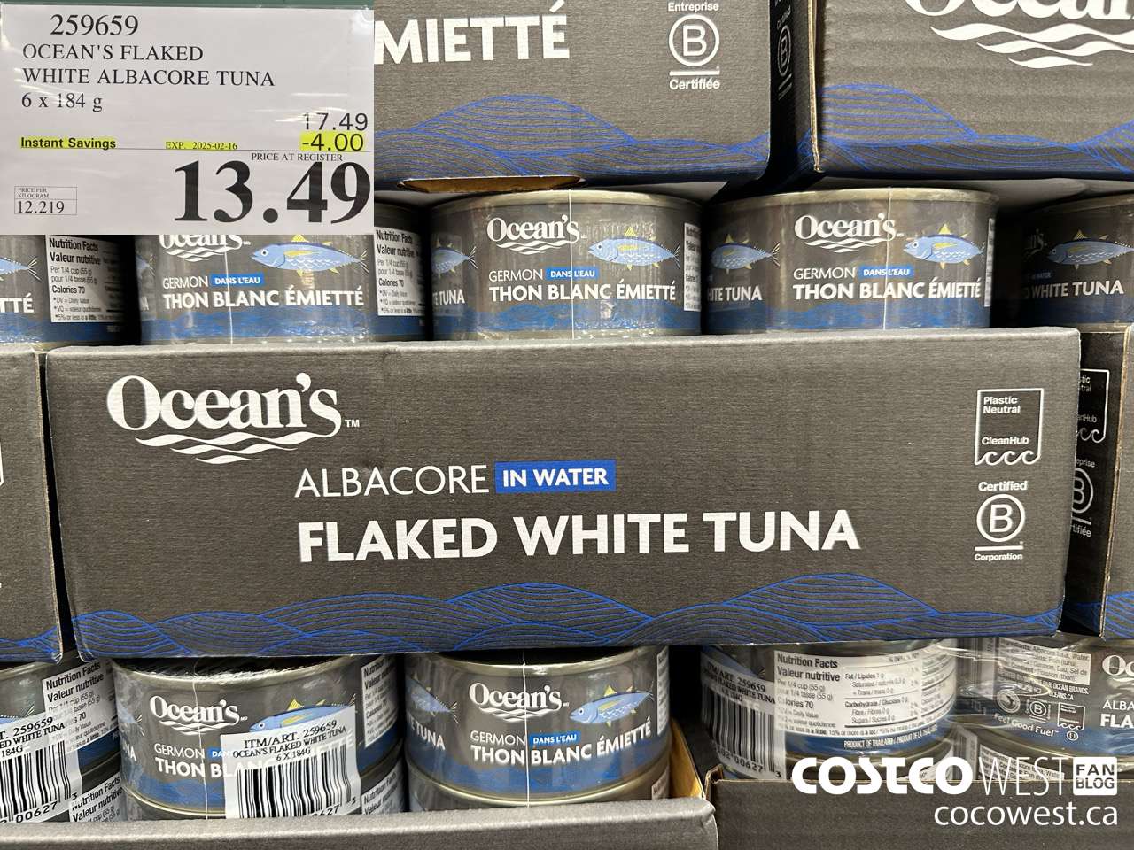 259659 OCEAN'S FLAKED WHITE ALBACORE TUNA 6 x 184g ($4.00 INSTANT SAVINGS EXPIRES ON 2025-02-16) $13.49